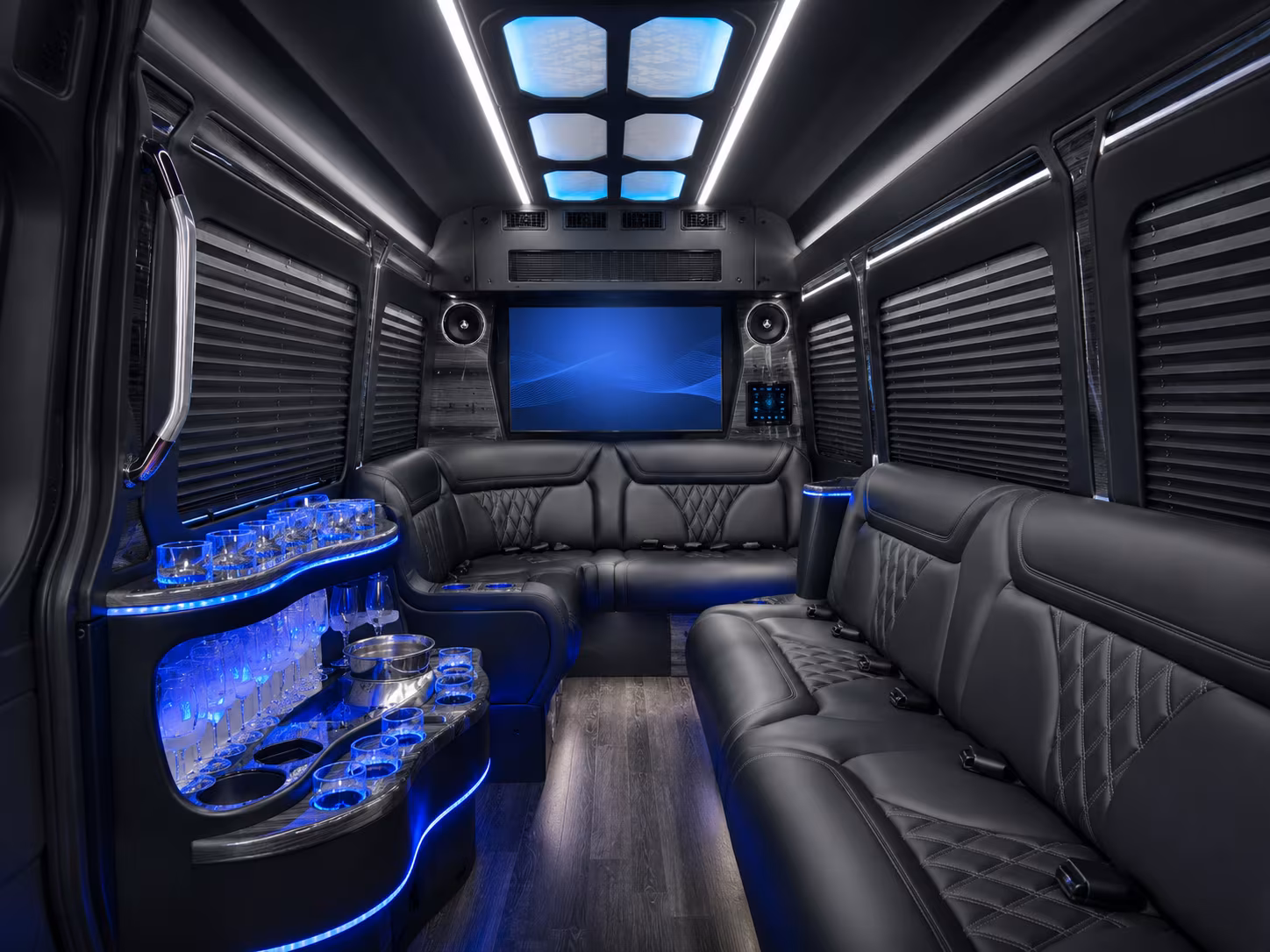 dunwoody 20 passenger party bus interior