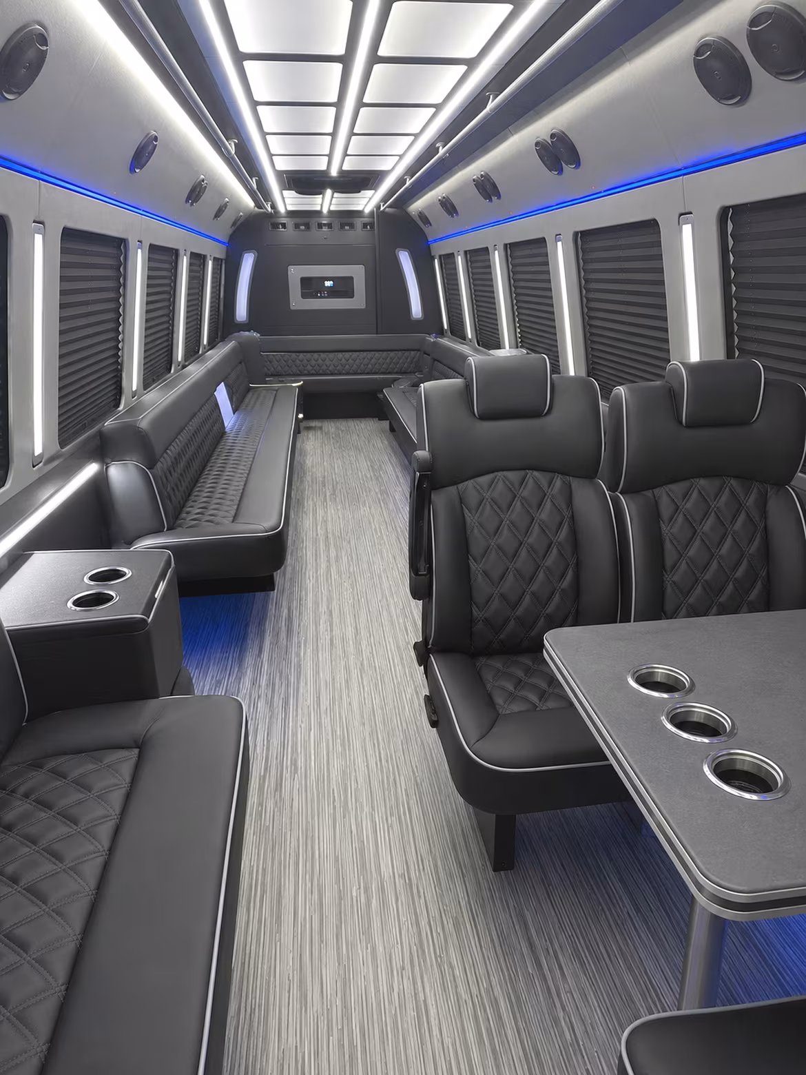dunwoody 25 passenger party bus inside