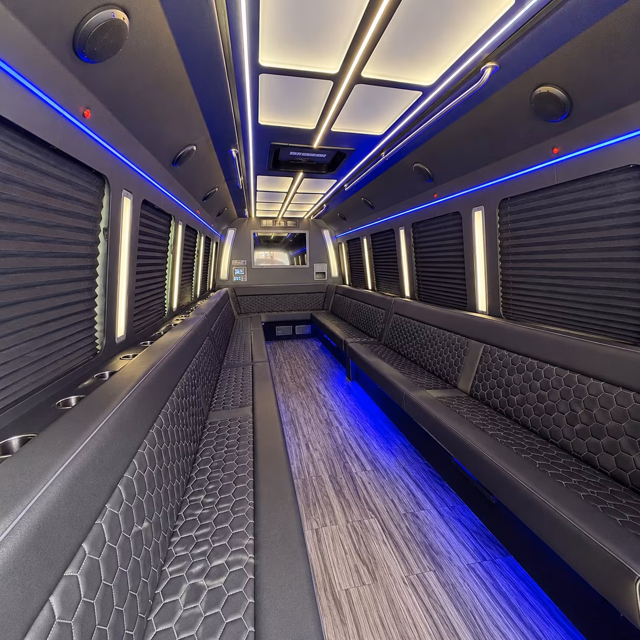 dunwoody 30 passenger party bus interior