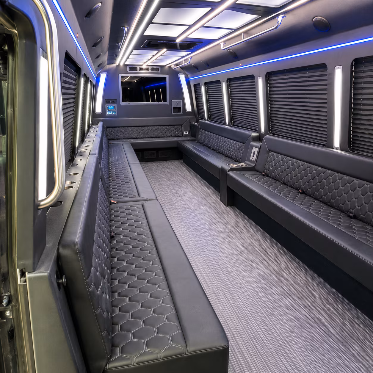 dunwoody 40 passenger party bus interior
