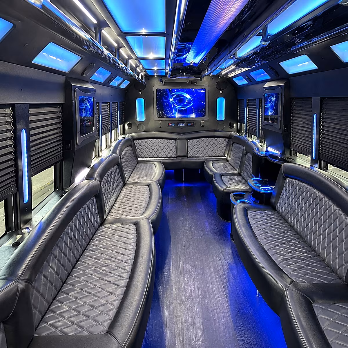 dunwoody 50 passenger party bus interior