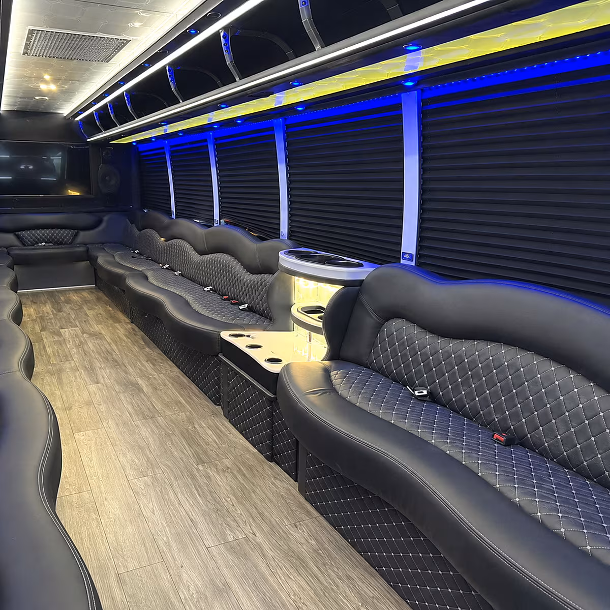 dunwoody party bus rental interior