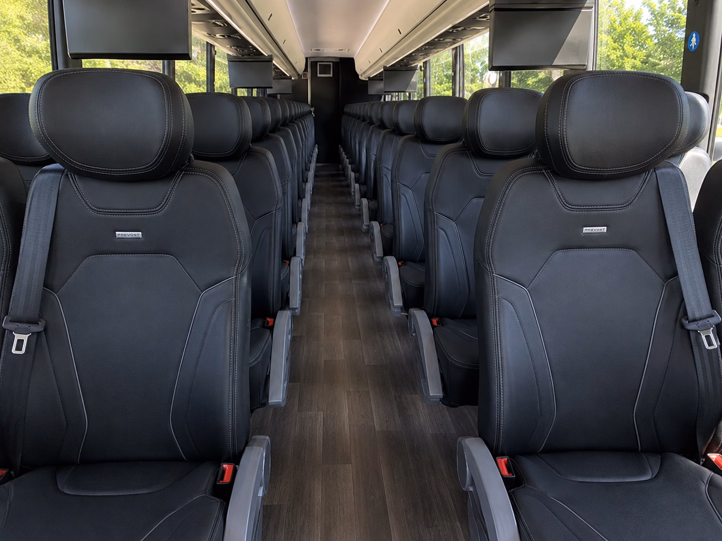 stonecrest charter bus rental interior
