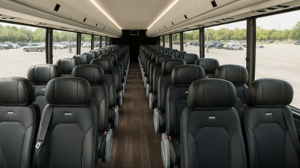 Interior of Charter Bus Company Dunwoody's 15 Passenger Minibus in Dunwoody