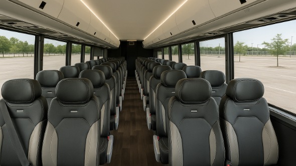 Interior of Charter Bus Company Dunwoody's 28 Passenger Mini bus in Dunwoody