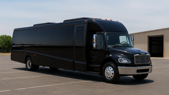 Exterior of Charter Bus Company Dunwoody's 30 Passenger Minibus in Dunwoody