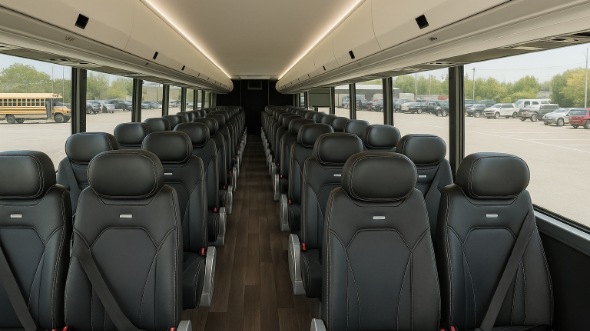 Interior of Charter Bus Company Dunwoody's 30 Passenger Minibus in Dunwoody