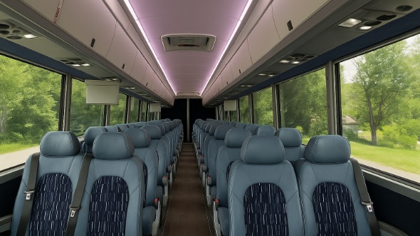Interior of Charter Bus Company Dunwoody's 35 Passenger Minibus in Dunwoody
