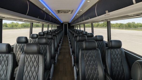 dunwoody 50 passenger charter bus inside
