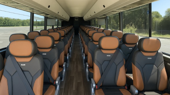 dunwoody 54 passenger charter bus inside