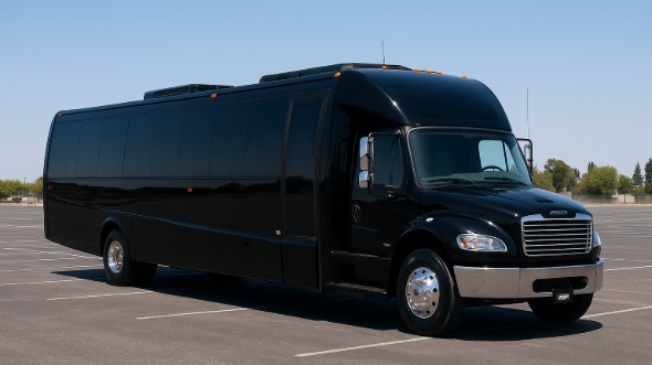 Exterior of Charter Bus Company Dunwoody's Party Bus in Dunwoody