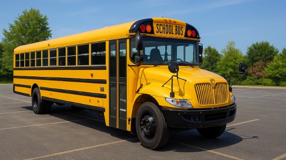 Exterior of Charter Bus Company Dunwoody's School Bus in Dunwoody