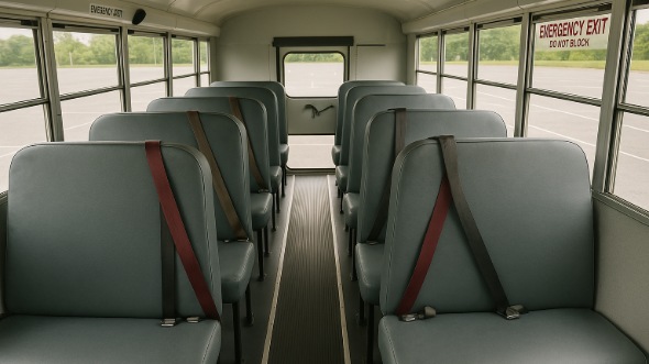 Interior of Charter Bus Company Dunwoody's School Bus in Dunwoody