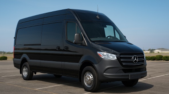 Exterior of Charter Bus Company Dunwoody's Sprinter Limo in Dunwoody